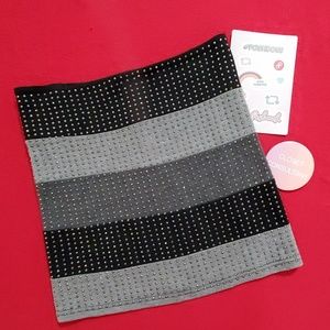 Umgee Silver grey studded black grey mini  skirt Small